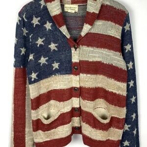 Denim & Supply Ralph Lauren Red and Blue Cardigan Sweater